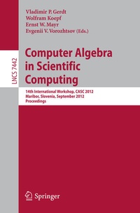 Enlarge image Cover: Computer Algebra in Scientific Computing - Springer