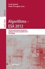 Cover: Algorithms -- ESA 2012 - Springer