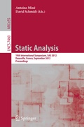 Cover: Static Analysis - Springer
