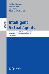 Enlarge image Cover: Intelligent Virtual Agents - Springer