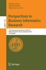 Cover: Perspectives in Business Informatics Research - Springer