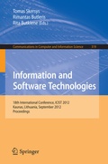 Cover: Information and Software Technologies - Springer