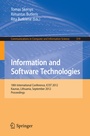 Cover: Information and Software Technologies - Springer