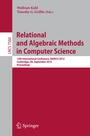 Cover: Relational and Algebraic Methods in Computer Science - Springer