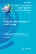 Cover: ICT Critical Infrastructures and Society - Springer