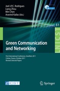 Cover: Green Communication and Networking - Springer