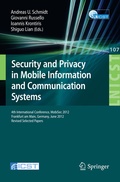 Cover: Security and Privacy in Mobile Information and Communication Systems - Springer