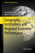Cover: Geography, Institutions and Regional Economic Performance - Springer
