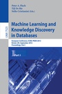 Cover: Machine Learning and Knowledge Discovery in Databases - Springer