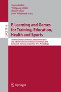 Cover: E-Learning and Games for Training, Education, Health and Sports - Springer