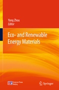 Cover: Eco- and Renewable Energy Materials - Springer