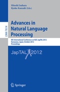 Cover: Advances in Natural Language Processing - Springer