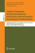 Bild: Trends in Enterprise Architecture Research and Practice-Driven Research on Enterprise Transformation - Springer