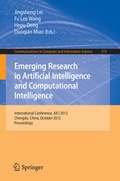 Cover: Emerging Research in Artificial Intelligence and Computational Intelligence - Springer