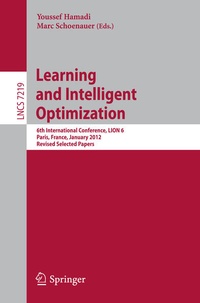 Enlarge image Cover: Learning and Intelligent Optimization - Springer