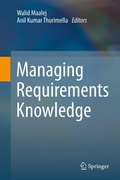 Cover: Managing Requirements Knowledge - Springer