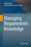 Cover: Managing Requirements Knowledge - Springer