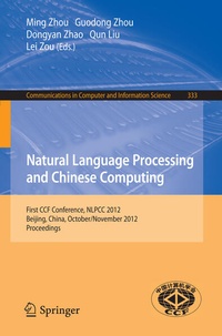 Enlarge image Cover: Natural Language Processing and Chinese Computing - Springer