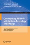 Cover: Contemporary Research on E-business Technology and Strategy - Springer