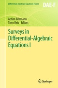 Cover: Surveys in Differential-Algebraic Equations I - Springer