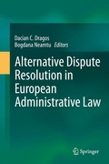 Cover: Alternative Dispute Resolution in European Administrative Law - Springer