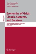 Cover: Economics of Grids, Clouds, Systems, and Services - Springer