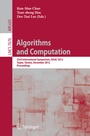 Cover: Algorithms and Computation - Springer