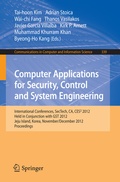 Cover: Computer Applications for Security, Control and System Engineering - Springer