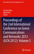 Cover: Proceedings of the 2nd International Conference on Green Communications and Networks 2012 (GCN 2012): Volume 5 - Springer