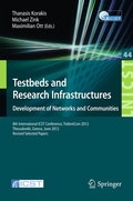Cover: Testbeds and Research Infrastructure: Development of Networks and Communities - Springer
