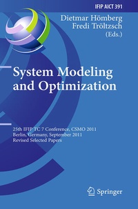 Enlarge image Cover: System Modeling and Optimization - Springer