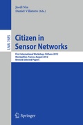 Cover: Citizen in Sensor Networks - Springer