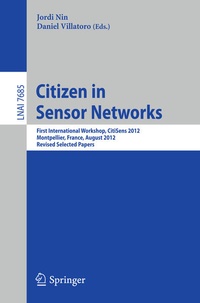 Enlarge image Cover: Citizen in Sensor Networks - Springer