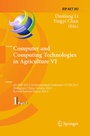 Cover: Computer and Computing Technologies in Agriculture VI - Springer