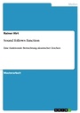 Cover: Sound follows function - GRIN Verlag