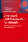 Cover: Generalized Continua as Models for Materials - Springer