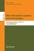Cover: Web Information Systems and Technologies - Springer