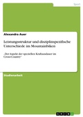 Cover: Leistungsstruktur und disziplinspezifische Unterschiede im Mountainbiken - GRIN Verlag