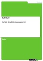 Cover: Skript: Qualitätsmanagement - GRIN Verlag