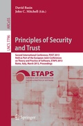Cover: Principles of Security and Trust - Springer