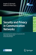 Cover: Security and Privacy in Communication Networks - Springer