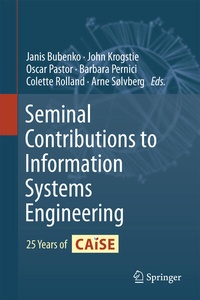 Enlarge image Cover: Seminal Contributions to Information Systems Engineering - Springer