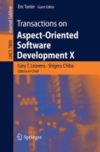 Enlarge image Cover: Transactions on Aspect-Oriented Software Development X - Springer