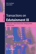 Cover: Transactions on Edutainment IX - Springer
