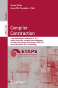 Cover: Compiler Construction - Springer