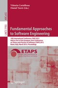 Cover: Fundamental Approaches to Software Engineering - Springer