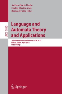 Enlarge image Cover: Language and Automata Theory and Applications - Springer