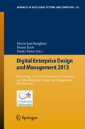 Cover: Digital Enterprise Design and Management 2013 - Springer