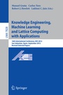Cover: Knowledge Engineering, Machine Learning and Lattice Computing with Applications - Springer