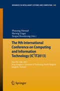 Cover: The 9th International Conference on Computing and InformationTechnology (IC2IT2013) - Springer